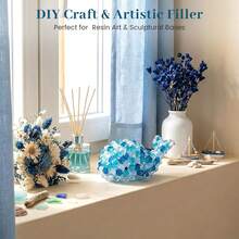 100pcs Mixed Blue Acrylic Ice Cubes, Realistic Crushed Ice, Crystal Rhinestone Decor Plastic Ice Cubes Gemstone Vase Filler, Suitable For DIY Handmade Wedding Table Bulk Vase Filler Fish Tank Decoration Centerpiece, Home Decor, Wedding Craft Display, Birthday Graduation And Other Occasions, Best Gift Choice - Mixed Blue - View 7