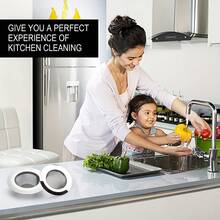 Saringan Wastafel Dapur Stainless Steel, Filter Pembuangan Wastafel Dapur, Saringan Wastafel Bertepi Lebar, Jaring Filter Wastafel Dapur - A - View 6