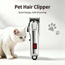 Ultra-Quiet Wireless Pet Hair Clipper, Rechargeable Dog And Cat Grooming Trimmer With LED Battery Display, Professional All-In-One Grooming Kit With Complete Tools, Suitable For Home And Salon - View 1
