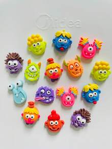 10 pièces Aimants de réfrigérateur 3D amusants en forme de lèvres de saucisse de monstre de dessin animé, stickers magnétiques créatifs et mignons de monstre de dopamine pour réfrigérateur, tableau blanc, armoire en fer, décoration intérieure, cadeau de fête - Monstre Petit Homme - Voir 8
