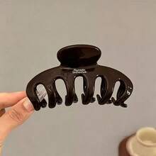 2件/1件 11.2cm 亮棕色豹紋優雅塑膠髮夾，百搭時尚配件，適合日常穿著、休閒、派對、工作、度假、洗臉、化妝、穿搭，冬季髮飾 - 彩色 - 查看 4