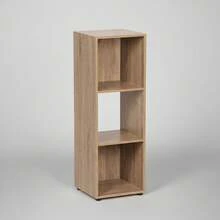 KIWI MOBLEKIT | Modular Wooden Shelves With Different Compartments And Door Options, Bookcases And Storage Furniture For Bedroom, Kitchen Or Entryway - Roble - 3 Comp | 31x29.7x91.2厘米 - 查看 5