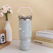 30oz Tumbler – Diamond Finish, Double Wall Vacuum Insulated Stainless Steel, Leakproof, Reusable, Coffee Mug, Water Bottle, Matcha Drinkware, US Local Shipping - Multicolor - View 9