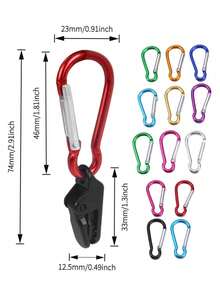 Outdoor Tent Clips, Tent Hooks And Round Clips For Securing Waterproof Tarps And Awnings, Suitable For Camping Equipment,Portable Windproof Fasteners, Camping Equipment,Holiday Essentials,Caravan Must Haves,Travel Essential,Camping Essential - Multicolor - View 12