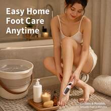 Electric Foot Callus Remover, 2 Adjustable Speeds Rechargeable Foot File With 2 Grinding Heads & Built-In LED Light, Portable Cordless Foot Smoothing Tool For Rough Dry Heels Calluses, Ideal For Home Daily Foot Care - Multicolor - View 4