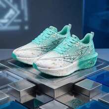 Women's Running Shoes Tech Racing Sports Shoes Marathon Professional Ultra-Light Unisex Mesh Breathable Running Shoes - Blue - View 2