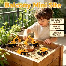 Juguete excavadora realista grande para niños - Máquina excavadora realista con inercia y movimiento deslizante, apta para jugar en la playa y el patio trasero, camión de construcción, bulldozer, cargador, de vuelta a la escuela - Multicolor - Ver 7