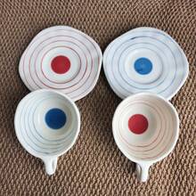 1 Set 2pcs 280ml Round Striped Ceramic Coffee Cup And Saucer, Minimalist Home Afternoon Tea Tableware, Mug, Milk Breakfast Cup, Holiday Gift - Multicolor - View 8