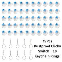 50/100 piezas Interruptores de teclado con clic, interruptores táctiles de 3 pines para teclados mecánicos estilo MX - Ver 20