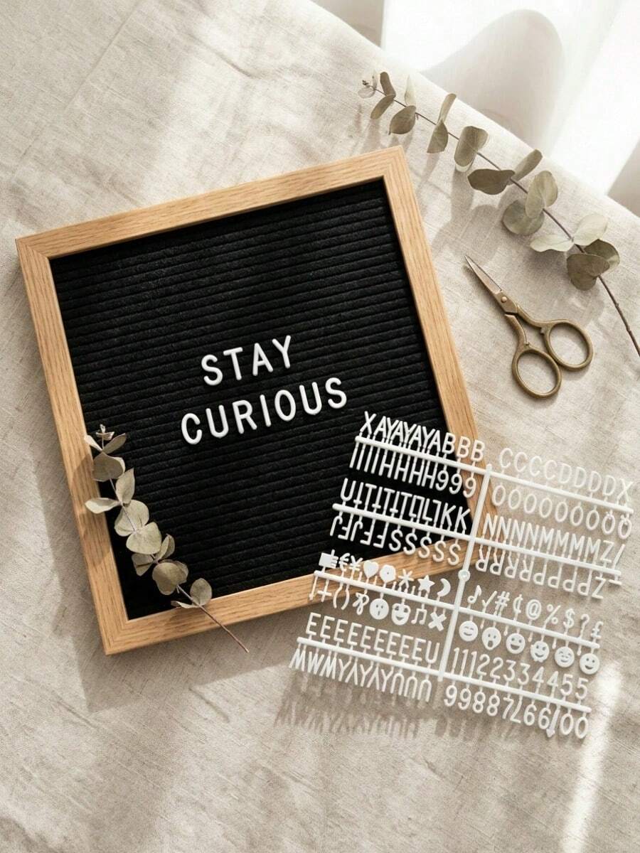 2pcs Letter Message Board Decorative Crafts Diy Letter Message Board Suitable For Home Decoration Photo Props Birthday, Graduation Gifts, Etc - 1PC - View 1