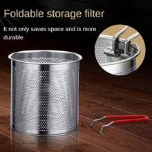 dilidili 1pc Stainless Steel Japanese Tempura Deep Fryer With Filter Basket And Clip, Suitable For Frying French Fries And Fried Chicken (Kitchen Accessory) - View 9