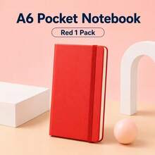 A6 Pocket Hardcover Notebook, 84 Sheets Thick Beige Paper, Premium PU Cover, Elastic Band Design Lined Pages, Office & Study Portable Notebook, School Supplies, School Stationery, School Supplies, Back To School Supplies - A - View 10
