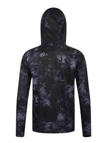 Men's Lightweight Fishing Hoodie, Breathable UV Protection Sun Shirt - Multicolor - View 3