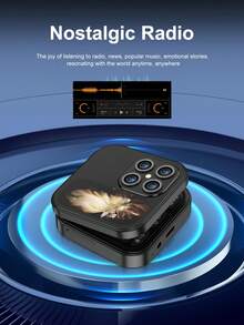 SERVO I17 Pro Mini Flip Phone 1.77-Inch Screen 2SIM Card Slots FM Radio 2G GSM Button Mini Phone - Blue - View 8