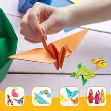 Juego de manualidades de origami divertido para niños - Incluye manual de instrucciones paso a paso y múltiples patrones creativos de origami, juego interactivo entre padres e hijos para ayudar al desarrollo cognitivo y entrenamiento de la concentración de los niños - 36 piezas - Ver 4