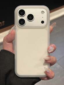 磨砂親膚果凍軟手機殼，適用於 iPhone 18 Pro Max 18Pro 17 Promax 17Pro 17 16 15 14 13，超薄液態矽膠防震保護後蓋 - 白色 - 查看 6
