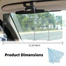 1PC Universal Clip-On Polarized Anti-Glare Car Sun Visor Extender | Car Window Sunshade/Car Sun Visor/Windshield Sunshade | Multi-Functional Protection | Car Sun Visor Extension Design Blocks Glare And UV Rays | Car Window Sunshade And Windshield Sunshade Improve Driving | Acrylic High-Definition Lens With Adjustable Clips For Secure Installation | Essential Car Accessory For Women | Car Accessories | Multi-Functional Upgrade | Suitable For Outdoor Camping Equipment And Portable Camping Supplies - 1pc - View 9