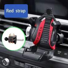 Soporte para teléfono estilo asiento de carreras para rejilla de ventilación del coche, diseño de clip metálico, apto para todos los smartphones, con rotación de 360° - Multicolor - Ver 1