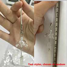 Creative Snowflake Wind Chime Pendant (Plastic) – Fashionable And Elegant Wind Chime Accessory, Can Be Used As Phone Lanyard, Keychain, Card Chain, Bell, Card Holder, Bookmark Or Clip. Perfect Winter Or Birthday Gift. - Multicolor - View 12