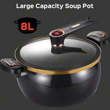 A 8L Large Capacity Multifunctional Soup Pot, 28Cm/11In, Suitable For Cooking And Stewing, Compatible With Gas And Induction Cookers - View 2