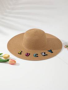 1 Hat + 1 Bag Suitable For Vacation Wear - Colored Letters - View 8