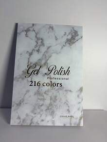 216 Colors Marble Texture Color Chart Book, Nail Gel Contrast Color Chart, Nail Studio Display Book, Nail Gel Contrast Color Chart Rack, Includes 480/240 Fake Nail Color Samples, Suitable For Individuals And Nail Enthusiasts - Multicolor - View 6
