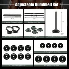 4 In 1 Adjustable Weight Dumbbell Set-Black-XY845894 - FH10067DK - View 5