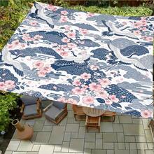 1 pieza Vela de sombra solar cuadrada con estampado geométrico de girasol fresco, adecuada para patio pequeño, piscina, área de ocio al aire libre de villa. Sombrilla de playa, tela de sombra solar para exteriores, toldo de playa, tienda de playa, sombra solar para patio, cenador al aire libre, cenador - Bohemia C - Ver 51