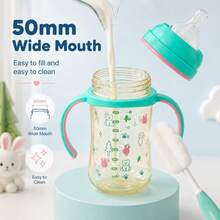 1 buah Botol PP 240ml/8oz, Mudah Digenggam, Tahan Panas, Ringan, Cocok untuk Botol Kelinci Lucu untuk Anak Kecil - MultiWarna - View 5