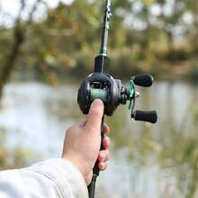KecchKrezing 1 Set 1.8m Telescopic Fishing Rod And Water Drop Reel, Smooth Line Casting Reel, Pre-Installed 100m 4-Strand PE Braided Line, Complete Outdoor Fishing Gear, Suitable For Beginners And Amateur Anglers, Includes Portable Storage Bag - Green - View 6
