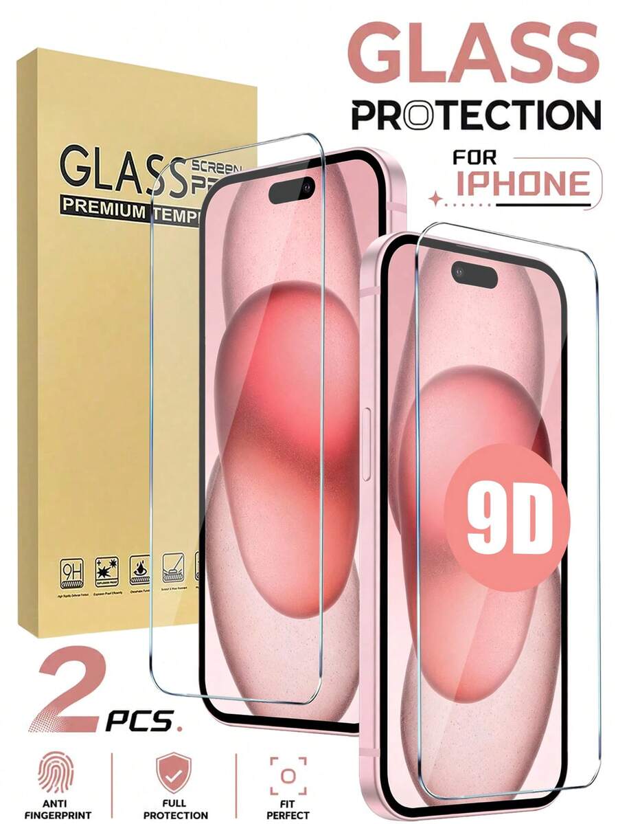 2pcs Full Screen Anti-Peeping Tempered Glass Screen Protector, Compatible With IPhone 18/17/16/15 Pro Max/14 Plus, Also Compatible With IPhone 16/15/14/13/11 Pro/X/XS Max/17e, Privacy Screen Protector, Birthday Gift For Family And Friends, Essential Phone Accessory - Clear - View 1