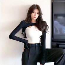 2pcs Summer Versatile Solid Color Shoulder Sleeve Covers, Comfortable Fitted Short Bolero Fake Collar, Office Wear Or Campus Style Fashionable Elegant Sleeve Collar, Black, Long Sleeve, Suitable For Daily Wear - Raglan Sleeve Two-pack - View 9