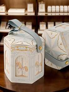 1 Set Rotating Candy Box, Paper Gift Box, Empty Box, Suitable For Weddings, Birthdays, Anniversaries And Parties, Various Design And Decoration Needs - Gift Box - View 1