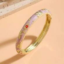 14K Gold Plated Fashionable Casual Versatile Commute Vintage Colorful Bracelet For Women - Yellow Gold - View 45
