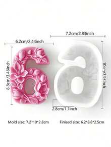 1pc Silicone Number Cake Mold, For Birthday Wedding Party Decoration, Suitable For Candles, Epoxy Resin, Soap, Plaster DIY Crafts, Anniversary, Mother's Day, Birthday Party - A - View 20