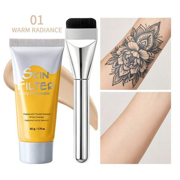 danche High Coverage Body Concealer, Waterproof & Sweat-Resistant Tattoo And Scar Coverage, Non-Staining & Long-Lasting Full Body Foundation, Create Flawless Skin