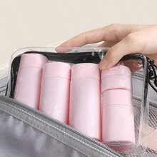6pcs/Set 15ml/50ml/80ml/100ml Nordic Color Cosmetic Dispenser Bottle Set Travel Shampoo Lotion Body Wash Face Cream Empty Bottles - Multicolor - View 6