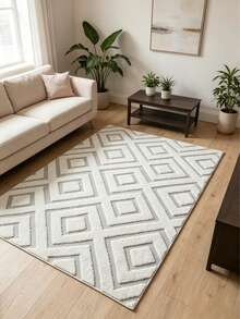 1 pieza Alfombra gris con patrón geométrico 3D, estilo minimalista, sensación premium, alfombra engrosada, alfombra gruesa, alfombra de felpa, alfombra de otoño/invierno, alfombra engrosada, alfombra decorativa, decoración de dormitorio, alfombra pequeña, alfombra, decoración del hogar, alfombra de sala de estar, alfombra pequeña de sala de estar, alfombra de dormitorio, decoración del hogar de sala de estar, alfombra de exterior, alfombra lavable - Multicolor - Ver 7