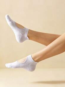 2/4 Pairs Women's Comfortable Pilates Yoga Socks, Sports Socks, Ballet Socks, Multi-Color Options, Suitable For All Seasons - Multicolor - View 6
