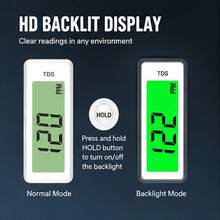 L.A.OL.A.U TDS Meter Digital Water Quality Tester Pen, 0–9990 Ppm High Accuracy Water Testing Meter With LCD Display, Hold Function, One-Button Operation, Portable TDS Meter For Aquarium, Hydroponics, Swimming Pool, Hydroponics, Aquariums, RO Systems, Pool - A - View 4