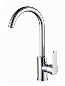 360° Swivel Kitchen Faucet, Modern Dual Control Cold & Hot Water Tap With Retractable Hose, Metal And Plastic Material, 360° Rotating Spout, Splash-Proof Design, Suitable For Kitchen Sink, Bathroom Vanity, And Utility Sink - Multicolor - View 14