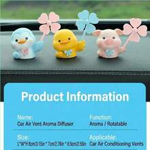 AD Cartoon Animal Windmill Car Air Vent Aromatherapy, Air Outlet Decorative Ornament, Long-Lasting Gentle Fragrance Car Interior Accessory - Pet-friendly Aromatherapy - View 4