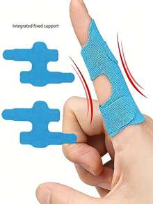 5pcs Double-Strap Asymmetrical Finger Wrap, Elastic Support, Finger Protection, Comfortable Muscle Power Tape, Pre-Curved Finger Bandage, Lightweight Support, Breathable Polyester Fiber, Anti-Slip And Anti-Wrinkle - A - 查看 1
