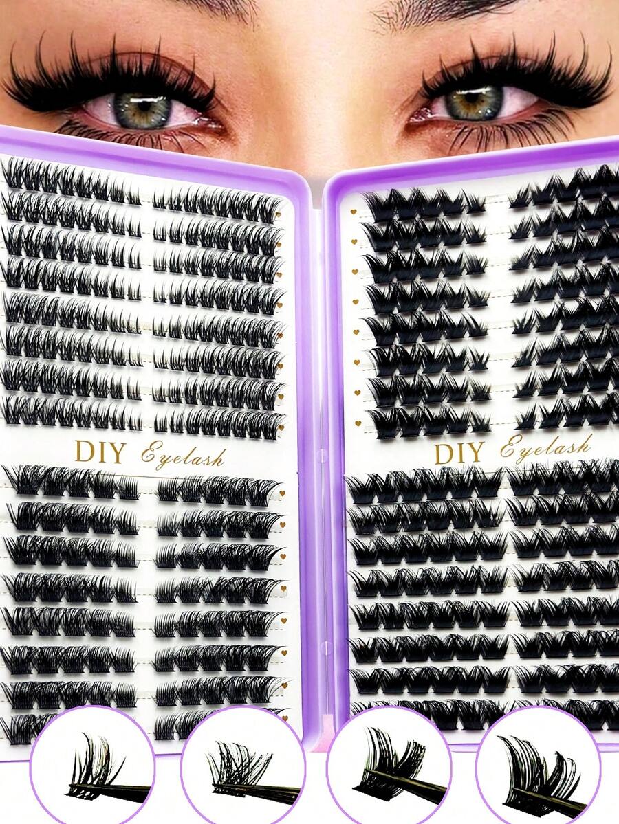 384pcs Bulu Mata Palsu D Curl, Tebal, Lembut, dan Alami untuk Riasan Mata, Buku Bulu Mata Tunggal Kapasitas Besar, Lembut dan Tahan Lama, Riasan Mata Fox/Cat Eye DIY, Buku Bulu Mata Portabel, Cocok untuk Panggung, Pernikahan, Luar Ruangan, Kerja Sehari-hari, Pesta Musik, dan Acara Lainnya