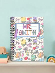 Cuaderno personalizado para maestros (se puede imprimir el nombre), personalizado, único, personalización exclusiva, adecuado para empleados, clientes, estudiantes, uso en negocios/trabajo/oficina/escuela - Multicolor - Ver 6