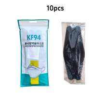 10-50入 KF94 高級4層透氣口罩，熔噴布與塑膠材質，黑白可選，適合成人日常使用，佩戴舒適 - 彩色 - 查看 10