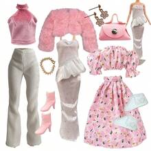 Multi-Piece Luxury Doll Clothing Sets, Designed For Fashionistas, Paired With Exquisite Accessories, Suitable For Various Occasions. Fits 11.5-12 Inch Dolls, 1/6 BJD Doll Clothes, Shoes, Hats, Bags, Earrings, Necklaces, Can Be Used As Holiday Gifts. - Multicolor - View 9