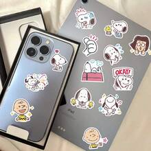 SNOOPY 60張卡通史努比塗鴉貼紙，手工剪貼簿素材，裝飾貼紙，送給粉絲、家人與朋友的完美小禮物 - 彩色 - 查看 6