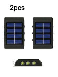 1/2/4件組 4LED/6LED/8LED 太陽能上下照壁燈，戶外防水LED階梯燈，現代裝飾壁燈，適用於戶外庭院、花園、草坪、露台、中庭、圍欄、車道、小徑裝飾燈，萬聖節、聖誕節、感恩節禮物 - 長條壁燈 - 查看 25