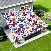 1 pieza Vela de sombra solar cuadrada con estampado geométrico de girasol fresco, adecuada para patio pequeño, piscina, área de ocio al aire libre de villa. Sombrilla de playa, tela de sombra solar para exteriores, toldo de playa, tienda de playa, sombra solar para patio, cenador al aire libre, cenador - Bohemia C - Ver 52